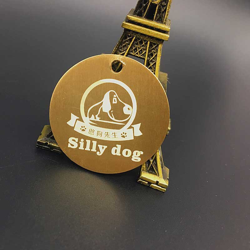 Spot metal etiqueta Custom Custom PET Order Blank Round Brass dog tag